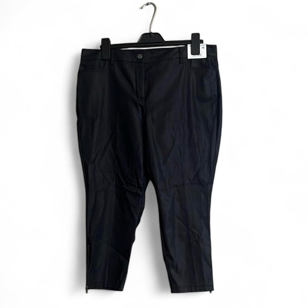 NY&Co Pants Sz 16 Summer Stretch 14th Street Crop w Zipper Detail Closet Staple